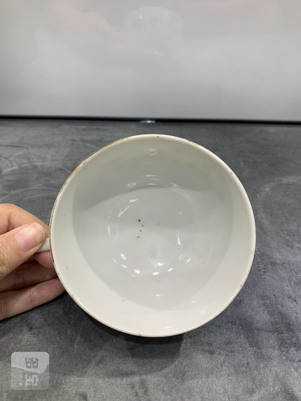 民国粉彩梅花纹把杯一组四件 - 图6